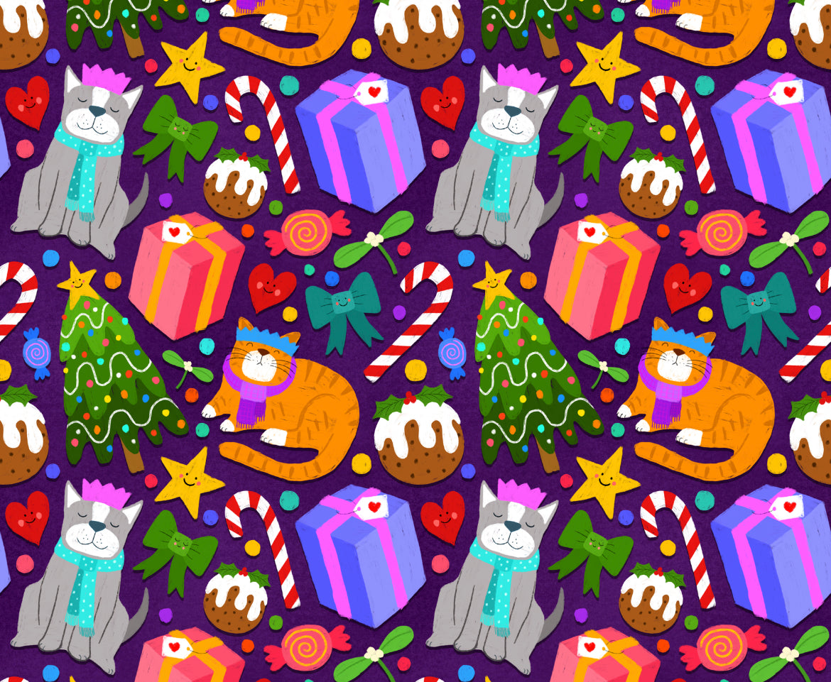 Kitty and pooch doodly Christmas -preorder – Inklings and the Kraken